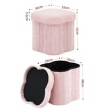 Darrahopens Furniture > Living Room > Ottomans & Footstools Artiss Storage Ottoman Foot Stool Foldable Pink