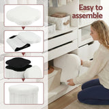 Darrahopens Furniture > Living Room > Ottomans & Footstools Artiss Storage Ottoman Foot Stool Foldable White