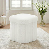 Darrahopens Furniture > Living Room > Ottomans & Footstools Artiss Storage Ottoman Foot Stool Foldable White