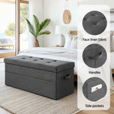 Darrahopens Furniture > Living Room > Ottomans & Footstools Artiss Storage Ottoman Foot Stool Rest Foldable
