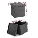 Darrahopens Furniture > Living Room > Ottomans & Footstools Artiss Storage Ottoman Rest Foot Stool Foldable