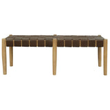 Darrahopens Furniture > Living Room > Ottomans & Footstools Elliot Leather Bench (Natural)