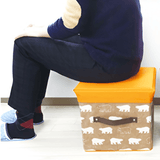 Darrahopens Furniture > Living Room > Ottomans & Footstools Folding Ottoman Storage Stool Cube Footstool Stool Blanket Box With Cover AU