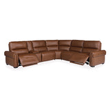 Darrahopens Furniture > Living Room > Ottomans & Footstools Havana 6 Seater Genuine Leather Recliner Sofa Power Slide Chaise Zero Gravity Mechanism