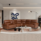 Darrahopens Furniture > Living Room > Ottomans & Footstools Havana 6 Seater Genuine Leather Recliner Sofa Power Slide Chaise Zero Gravity Mechanism