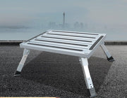 Darrahopens Furniture > Living Room > Ottomans & Footstools Heavy Duty Aluminum Folding Step Stool - Portable RV Platform and Work Bench with Non-Slip Surface - Collapsible Multi-Purpose Step for Camping, Home, and Outdoor Use