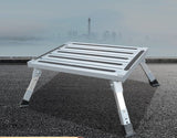 Darrahopens Furniture > Living Room > Ottomans & Footstools Heavy Duty Aluminum Folding Step Stool - Portable RV Platform and Work Bench with Non-Slip Surface - Collapsible Multi-Purpose Step for Camping, Home, and Outdoor Use