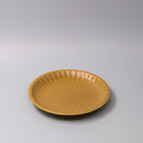 Darrahopens Furniture > Living Room > Ottomans & Footstools Plate 21.5cm Sunburst Turmeric Glaze