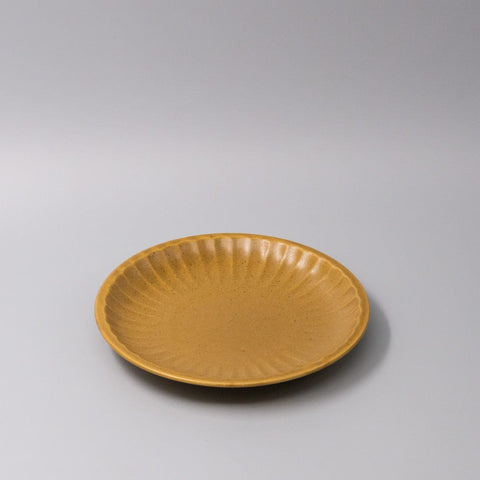Darrahopens Furniture > Living Room > Ottomans & Footstools Plate 21.5cm Sunburst Turmeric Glaze