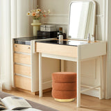 Darrahopens Furniture > Living Room > Ottomans & Footstools Round Stacked Ottoman Stool Teddy Fleece Fabric Foot Rest 38cm ORANGE