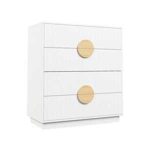 Darrahopens Furniture > Living Room Sarantino Gail Chest Of Drawers Tallboy Dresser In White