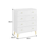 Darrahopens Furniture > Living Room Sarantino Rocco Chest Of Drawers - White