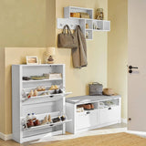 Darrahopens Furniture > Living Room Shoe Cabinet Storage Unit with Drawers