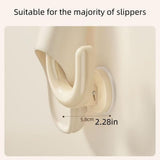 Darrahopens Furniture > Living Room > Shoe Storage 1 Pcs Bathroom Slipper Rack, Wall-Mounted No Drilling Slipper Organizer, Space-Saving Slipper Hooks,10.8*10.9cm,White In Australia - Darrahopens