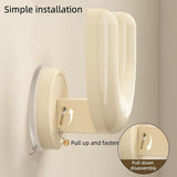 Darrahopens Furniture > Living Room > Shoe Storage 1 Pcs Bathroom Slipper Rack, Wall-Mounted No Drilling Slipper Organizer, Space-Saving Slipper Hooks,10.8*10.9cm,White In Australia - Darrahopens