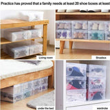 Darrahopens Furniture > Living Room > Shoe Storage 20x Clear Shoe Storage Box Foldable Stackable Plastic Shoe Boxes