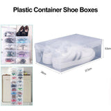 Darrahopens Furniture > Living Room > Shoe Storage 20x Clear Shoe Storage Box Foldable Stackable Plastic Shoe Boxes