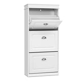 Darrahopens Furniture > Living Room > Shoe Storage Artiss 2x Shoe Cabinet Storage Organiser 3 Flip Drawer White