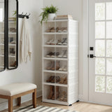 Darrahopens Furniture > Living Room > Shoe Storage Artiss Foldable Shoe Storage Box 6 Tier 12 Pairs Entryway