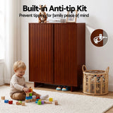 Darrahopens Furniture > Living Room > Shoe Storage Artiss Shoe Cabinet 5 Tier Storage Organiser w/ Adjustable Shelves Bamboo In Australia - Darrahopens