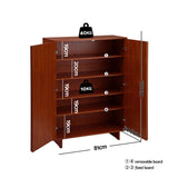 Darrahopens Furniture > Living Room > Shoe Storage Artiss Shoe Cabinet 5 Tier Storage Organiser w/ Adjustable Shelves Bamboo In Australia - Darrahopens