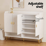 Darrahopens Furniture > Living Room > Shoe Storage Artiss Shoe Cabinet Bench Set Adjustable Shelf Hallway Living Room White
