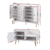 Darrahopens Furniture > Living Room > Shoe Storage Artiss Shoe Cabinet Bench Set Adjustable Shelf Hallway Living Room White