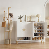 Darrahopens Furniture > Living Room > Shoe Storage Artiss Shoe Rack Cabinet & Clothes Rack Set Storage Shelf White Pine