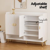 Darrahopens Furniture > Living Room > Shoe Storage Artiss Shoe Rack Cabinet & Clothes Rack Set Storage Shelf White Pine