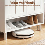 Darrahopens Furniture > Living Room > Shoe Storage Artiss Shoe Rack Cabinet Storage Cupboard 3 Adjustable Shelves White