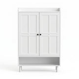 Darrahopens Furniture > Living Room > Shoe Storage Artiss Shoe Rack Cabinet Storage Cupboard 3 Adjustable Shelves White