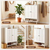 Darrahopens Furniture > Living Room > Shoe Storage Artiss Shoe Rack Cabinet Storage Cupboard 3 Adjustable Shelves White