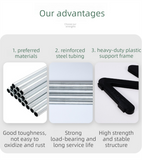 Darrahopens Furniture > Living Room > Shoe Storage Black Stable Z-Shaped 4-Tier Shoe Rack(51x45CM) - Waterproof Cloth & Sturdy Steel Pipe, Easy Assembly & Space Saving for Dormitory & Small Apartments