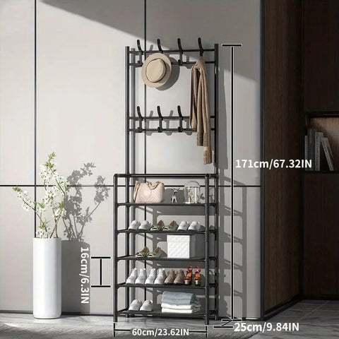 Darrahopens Furniture > Living Room > Shoe Storage Free Standing Shoe And Hat Rack