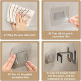 Darrahopens Furniture > Living Room > Shoe Storage Set of 2 Self-Adhesive Shoe Racks - Space-Saving Storage Shelves - Suitable for bathrooms, bedrooms and RVs; perfect for storing slippers and sneakers（Grey）