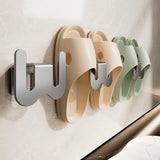 Darrahopens Furniture > Living Room > Shoe Storage Set of 2 Self-Adhesive Shoe Racks - Space-Saving Storage Shelves - Suitable for bathrooms, bedrooms and RVs; perfect for storing slippers and sneakers（White）