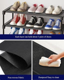 Darrahopens Furniture > Living Room > Shoe Storage Shoe Rack - 3-Tier Storage Rack - Stackable - 27.5 Inch Wide - Black