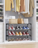 Darrahopens Furniture > Living Room > Shoe Storage Shoe Rack - 3-Tier Storage Rack - Stackable - 27.5 Inch Wide - Black