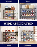 Darrahopens Furniture > Living Room > Shoe Storage Shoe Rack - 3-Tier Storage Rack - Stackable - 27.5 Inch Wide - Black