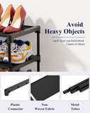 Darrahopens Furniture > Living Room > Shoe Storage Shoe Rack - 3-Tier Storage Rack - Stackable - 27.5 Inch Wide - Black