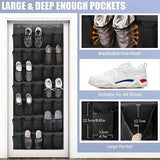Darrahopens Furniture > Living Room > Shoe Storage Shoe rack with 24 compartments - Made of sturdy and durable Oxford cloth - Can be hung on a door - Suitable for wardrobes with mesh walls - Black