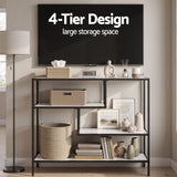 Darrahopens Furniture > Living Room > Side Tables Artiss Console Table Entryway Hallway Marble Effect 4-Tier Storage Shelves White