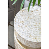 Darrahopens Furniture > Living Room > Side Tables CANCUN SHELL STOOL/TABLE