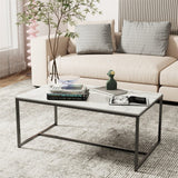 Darrahopens Furniture > Living Room > Side Tables Elegant Heavy Duty Stone Coffee & Side Table