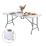 Darrahopens Furniture > Living Room > Side Tables Gardeon 180cm Folding Table Portable Fold-in-Half with Handle Camping Picnic