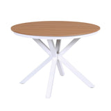 Darrahopens Furniture > Living Room > Side Tables Gardeon Outdoor Dining Table 108CM Aluminum Frame WPC Top Desk Patio Furniture