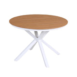 Darrahopens Furniture > Living Room > Side Tables Gardeon Outdoor Dining Table 108CM Aluminum Frame WPC Top Desk Patio Furniture
