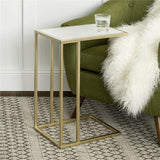 Darrahopens Furniture > Living Room > Side Tables Heavy-Duty C-Shaped End Table with Storage