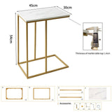 Darrahopens Furniture > Living Room > Side Tables Heavy-Duty C-Shaped End Table with Storage