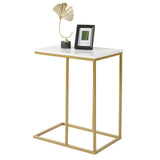 Darrahopens Furniture > Living Room > Side Tables Heavy-Duty C-Shaped End Table with Storage